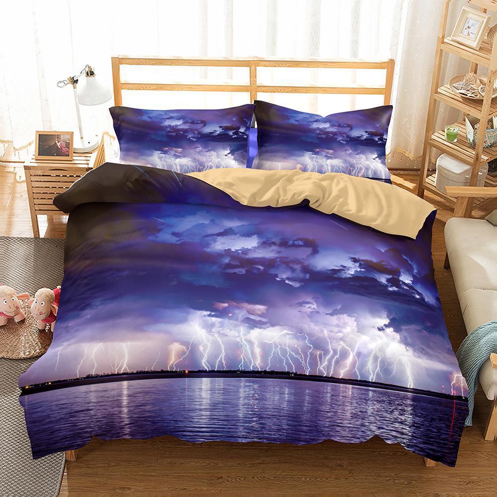 Digital Printing Lightning Hurricane Florence Path Bedroom Homeupplies 3 Pieces3D Customized Duvet Cover Bedding Sets