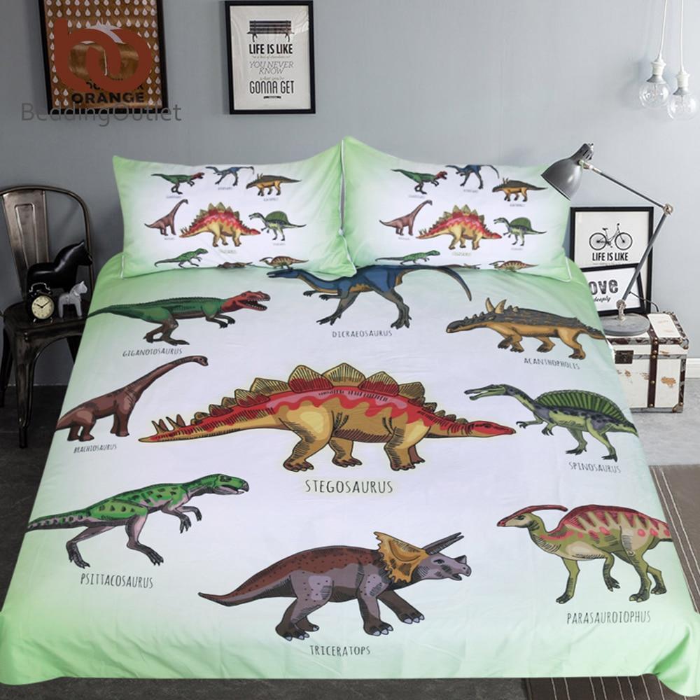 Dinosaur Jurassic Printed etetgosaurus Bedclothes for Boys Cartoon Home Textiles3D Customized Duvet Cover Bedding Sets