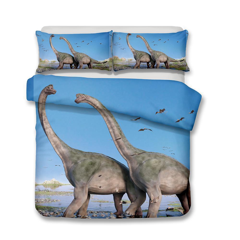 Dinosaurs Themes Prints Bedrooms Homeupplies Quilt Cover Bed Variousizess3D Customized Duvet Cover Bedding Sets