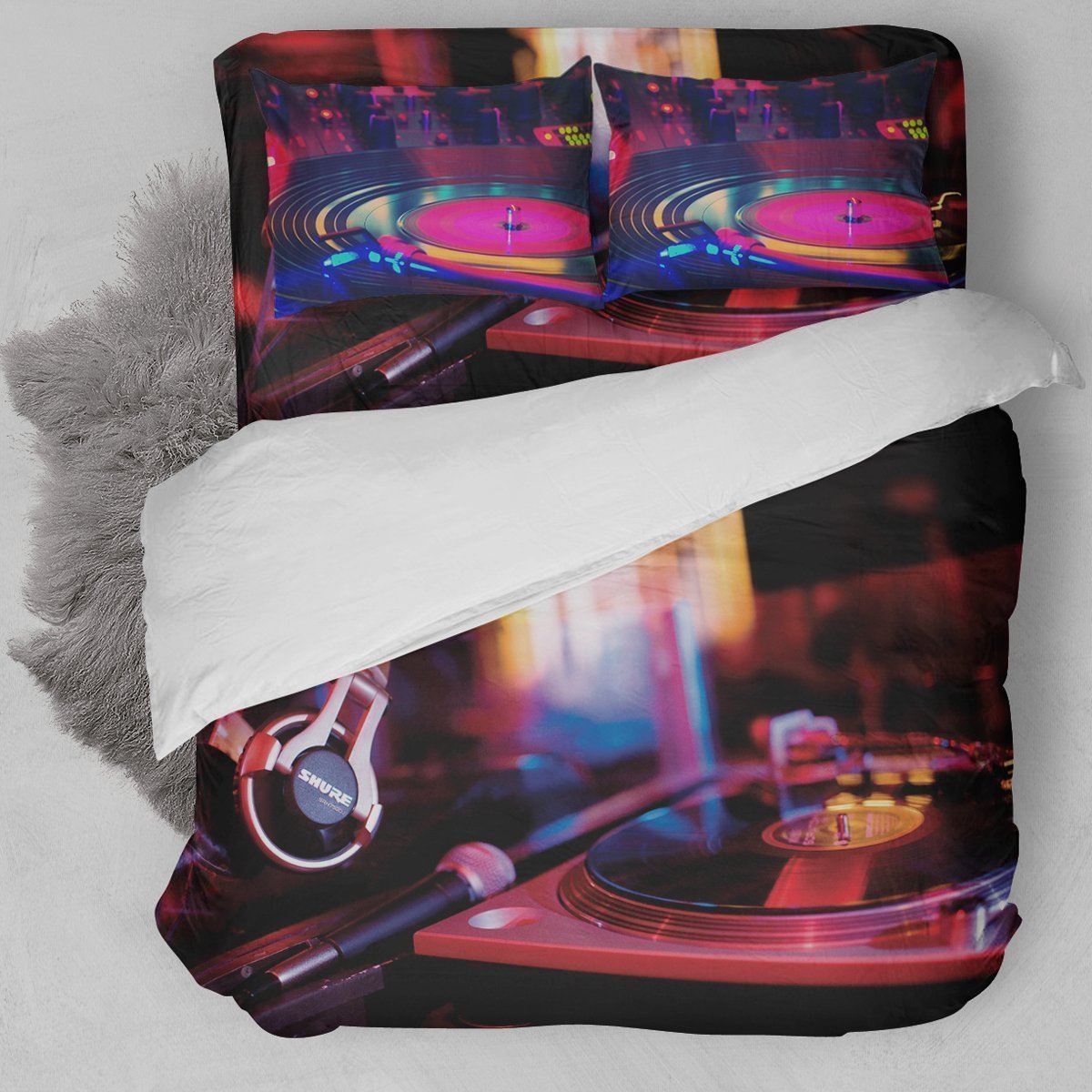 DJ Desk Artwork Bedding Set