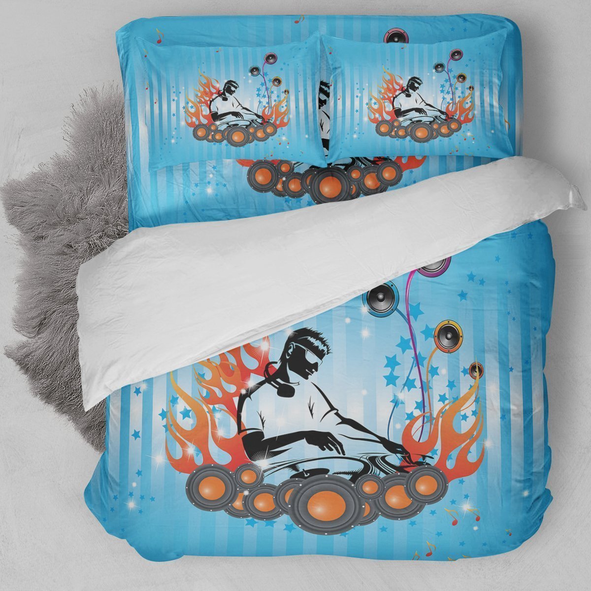DJ Desk Artwork E Bedding Set