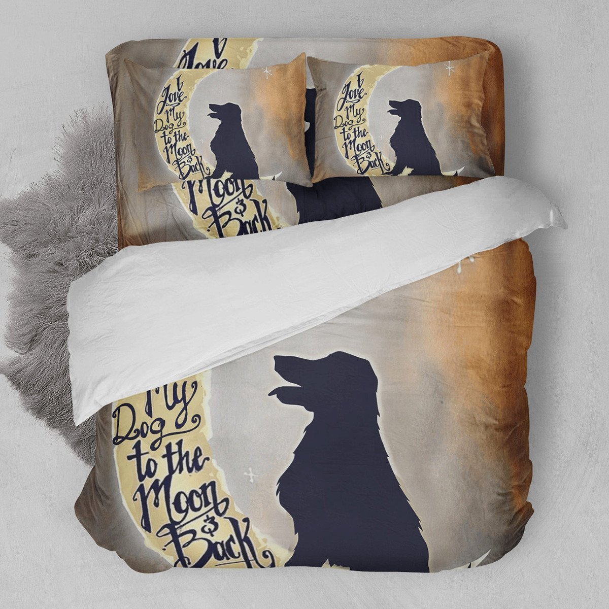 DOG LOVERS-TO THE MOON AND BACK BEDDING SET