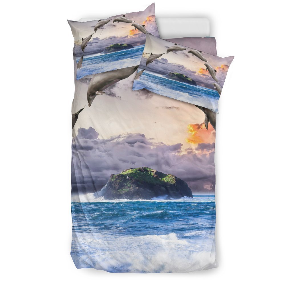 Dolphins 3D Customized Duvet Cover Bedding Sets