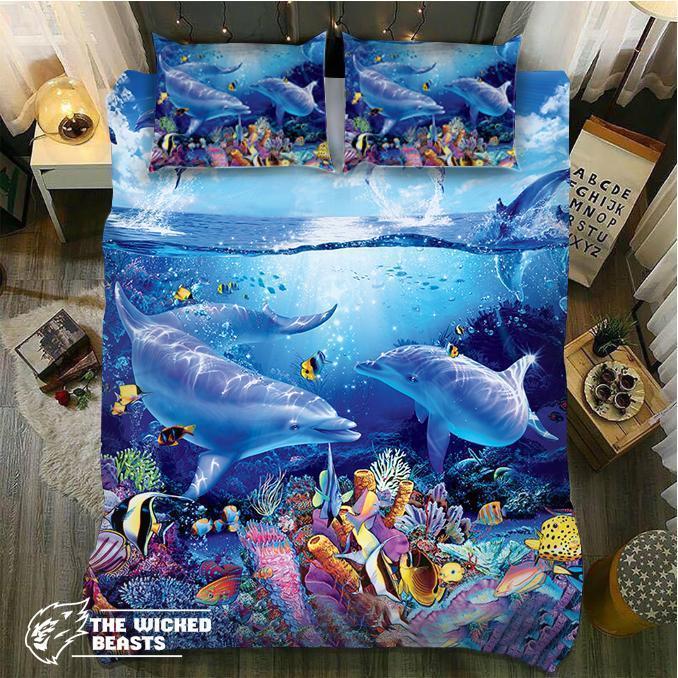 Dolphins Deepea3D Customized Duvet Cover Bedding Sets