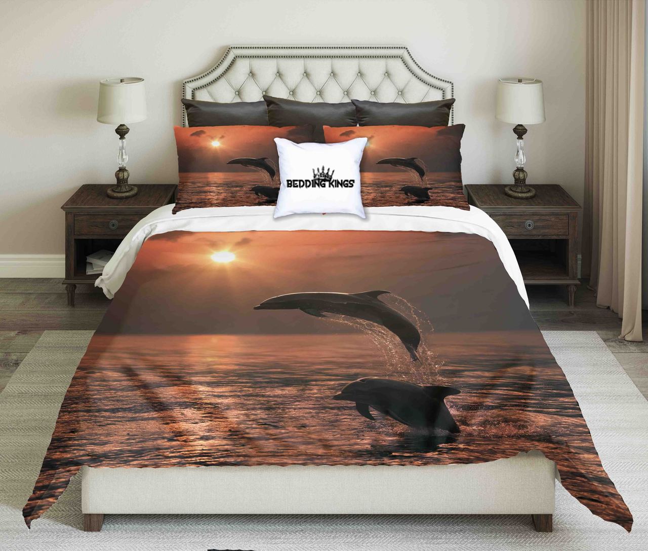 Dolphins Jumping Out of Water | kings3D Customized Duvet Cover Bedding Sets