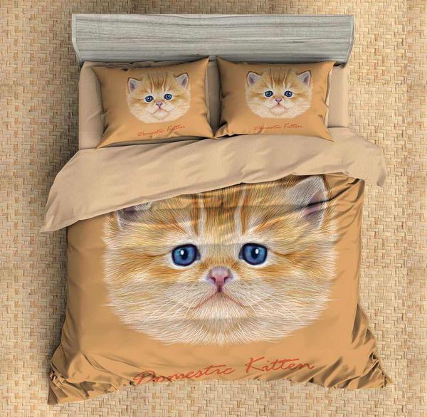 Domestic Kitten 3D Customized Duvet Cover Bedding Sets