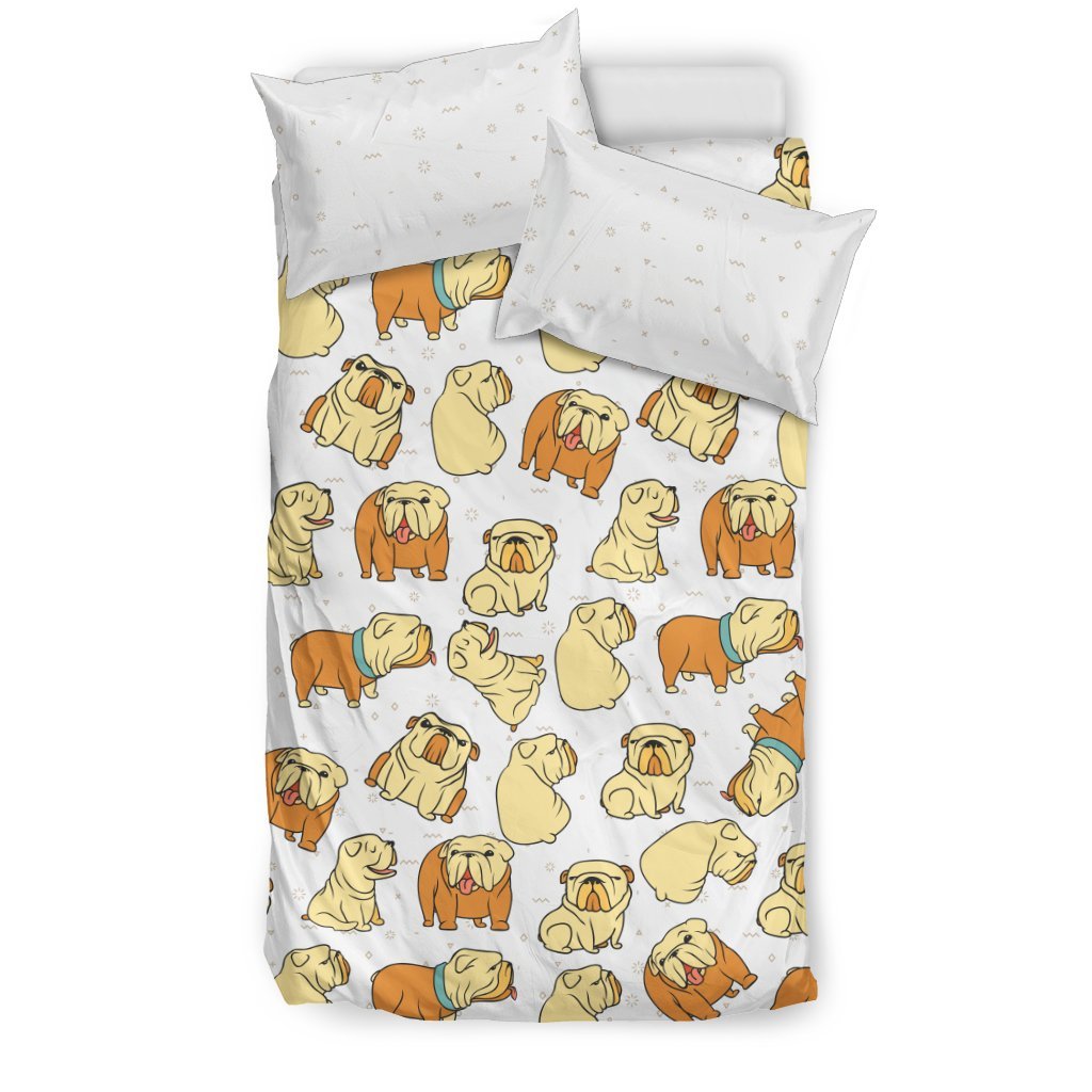 Doodle Bulldogs 3D Customized Duvet Cover Bedding Sets