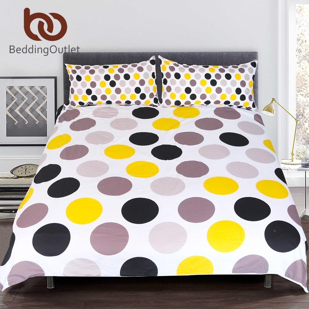Dots Queenize et Colorful Printed Bedclothes Round Kids Adults Cozy Home Textiles 3D Customized Duvet Cover Bedding Sets