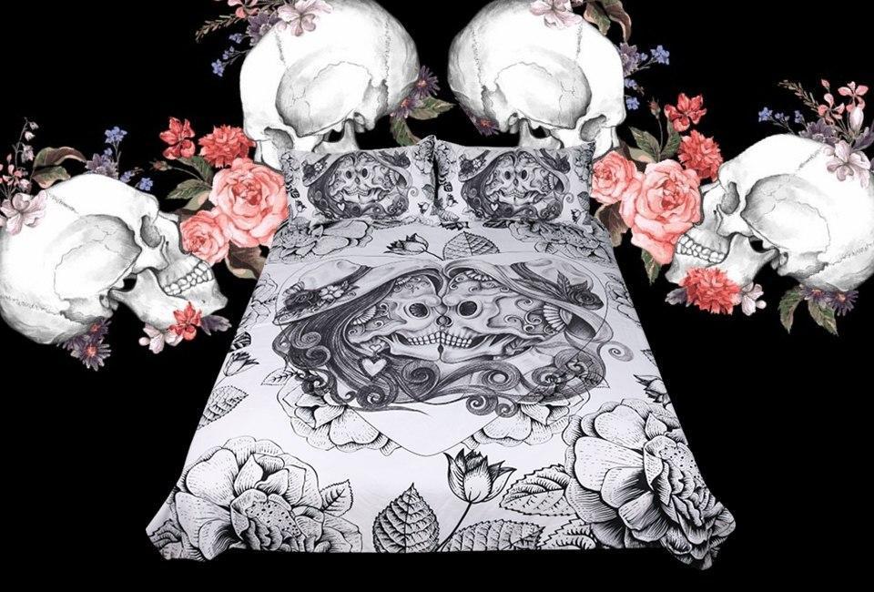 Double kull Floral Design ART HOP 3D Customized Duvet Cover Bedding Sets