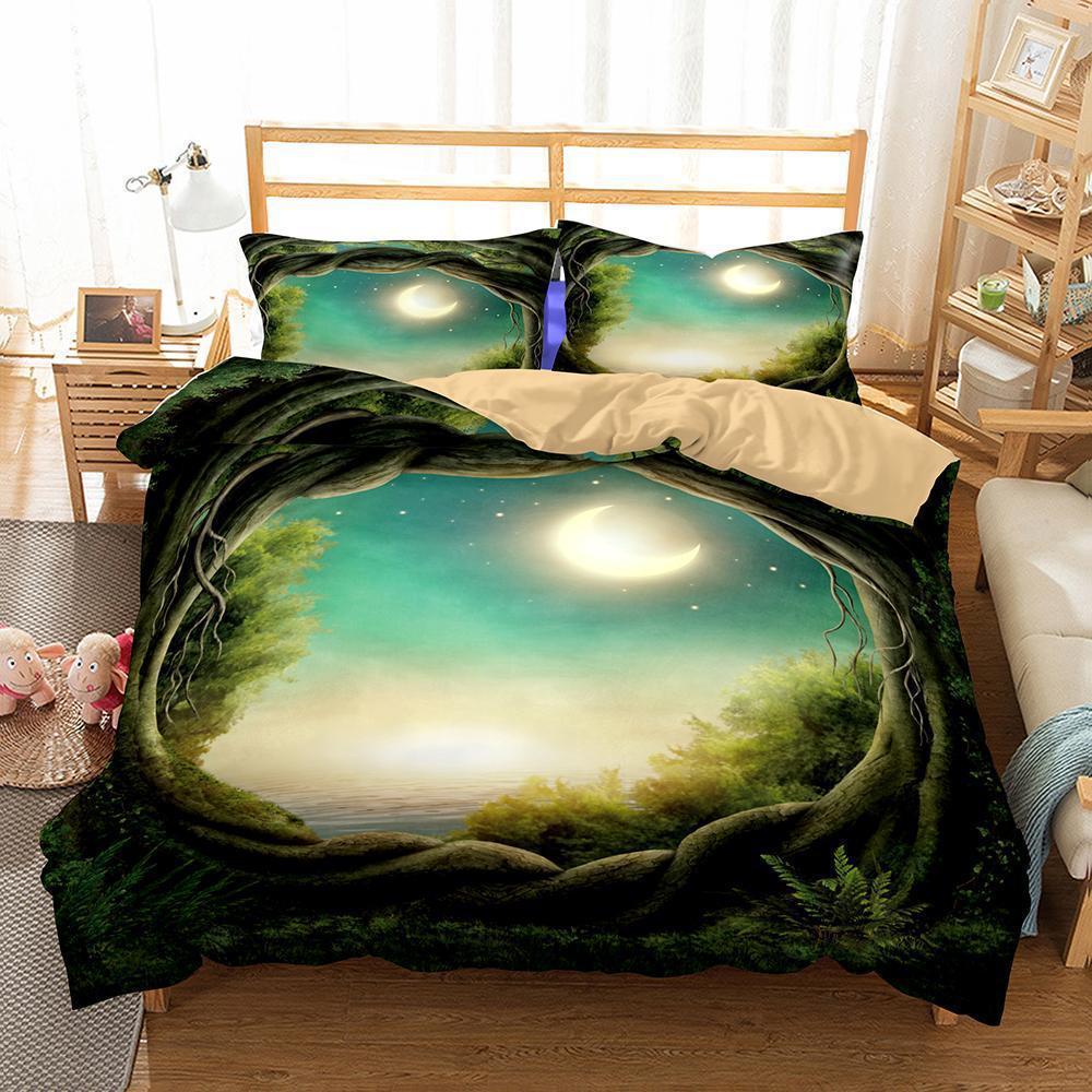 Dream Forest Digital Print Theme 3 of variousizes of household itemss3D Customized Duvet Cover Bedding Sets