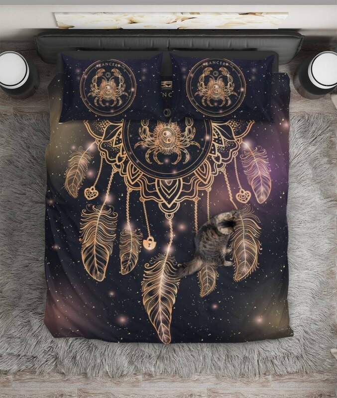 Dreamcatcher Cancer Zodiac ign ART HOP 3D Customized Duvet Cover Bedding Sets