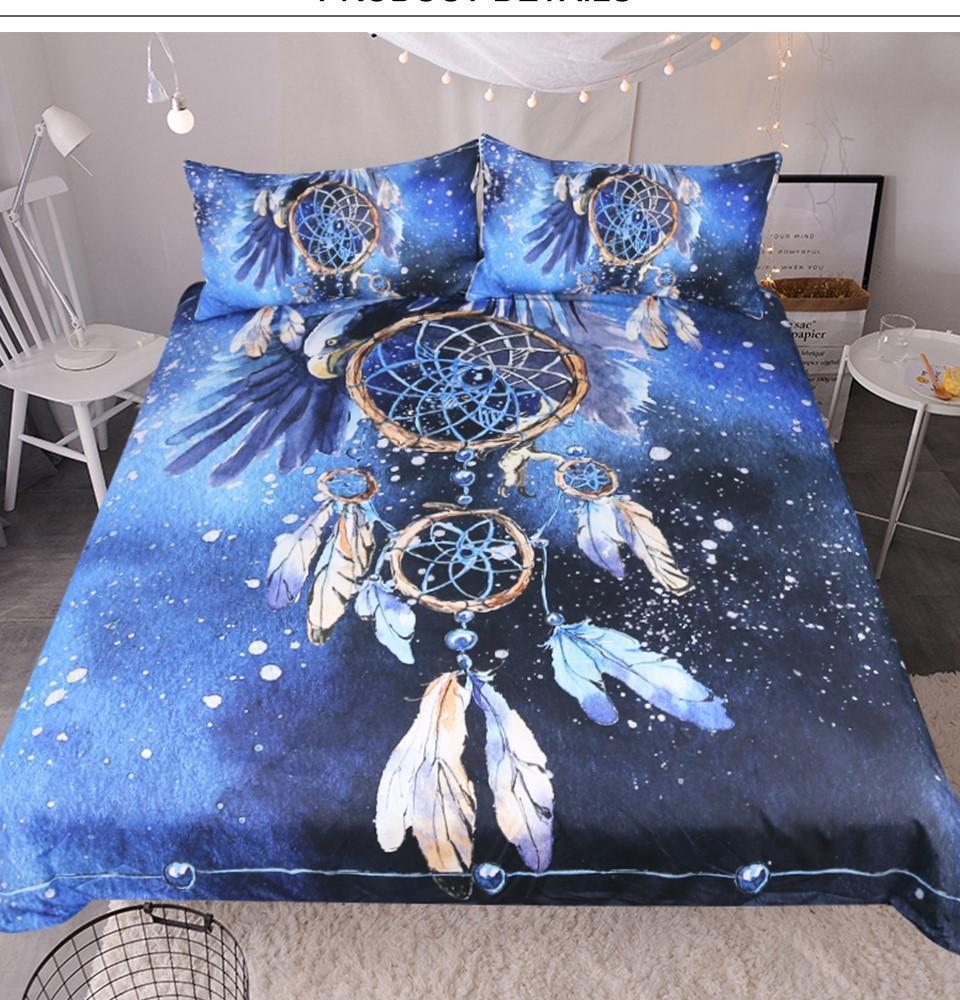 Dreamcatcher Eagles3D Customized Duvet Cover Bedding Sets