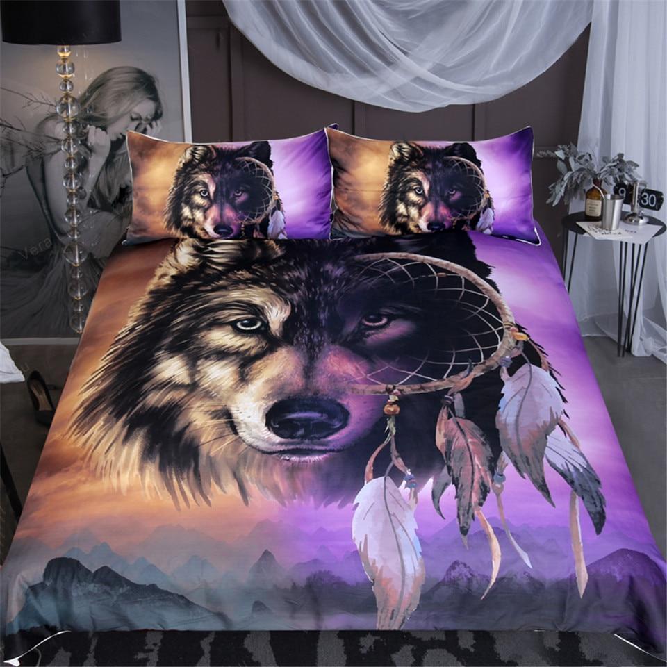 Dreamcatcher Wolf Bedding Set