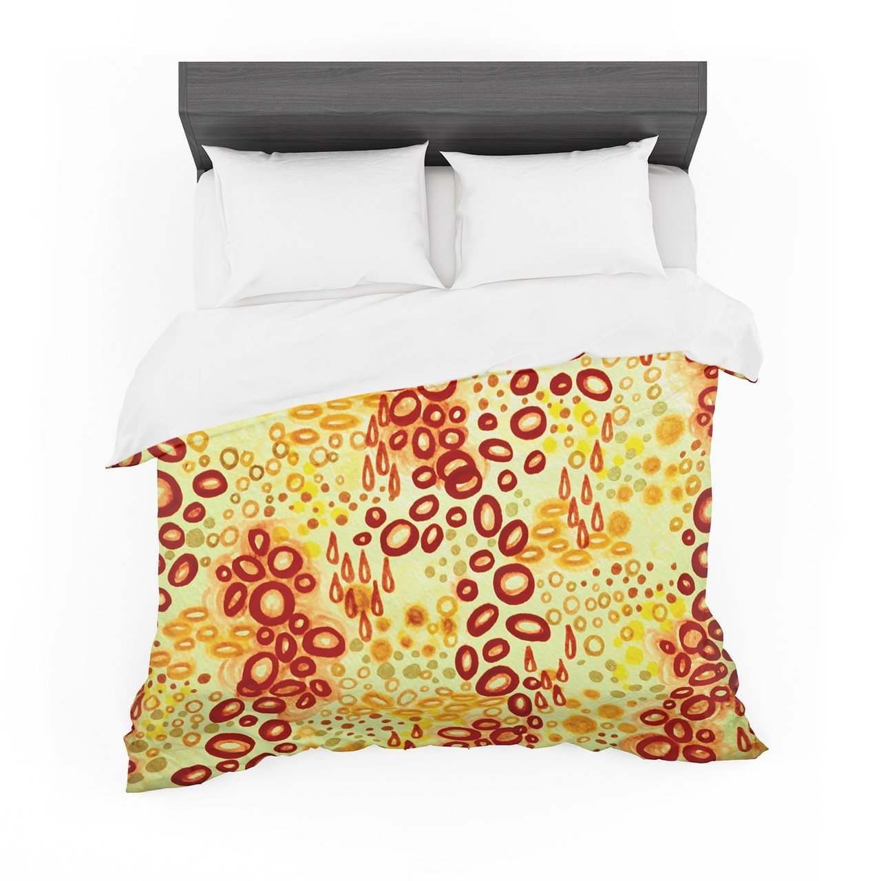 Ebi Emporium ‘Circular Persuasian Brown’ Yellow Featherweight3D Customized Duvet Cover Bedding Sets
