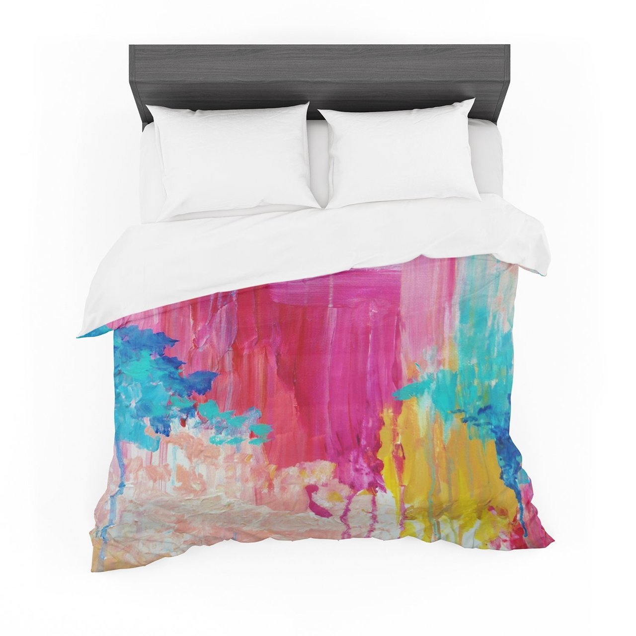 Ebi Emporium ‘Elated’ Multicolor Paint Featherweight3D Customized Duvet Cover Bedding Sets