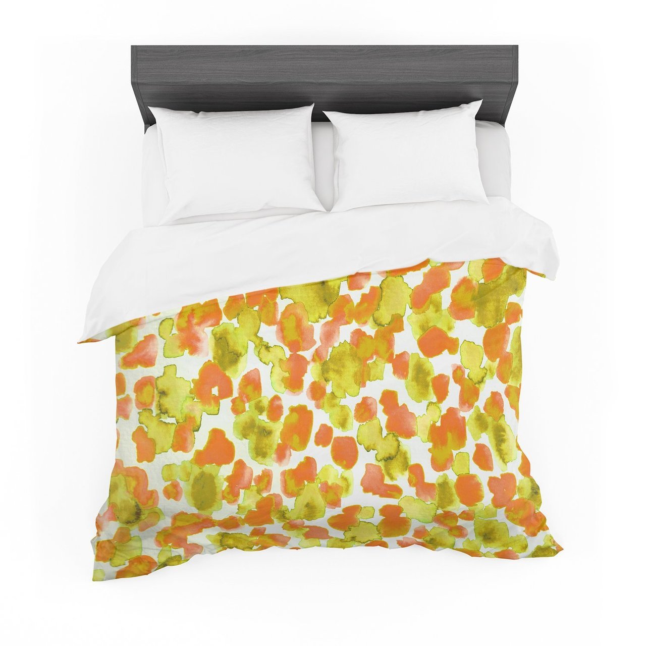 Ebi Emporium ‘Giraffepots Orange’ Orange Yellow Featherweight3D Customized Duvet Cover Bedding Sets
