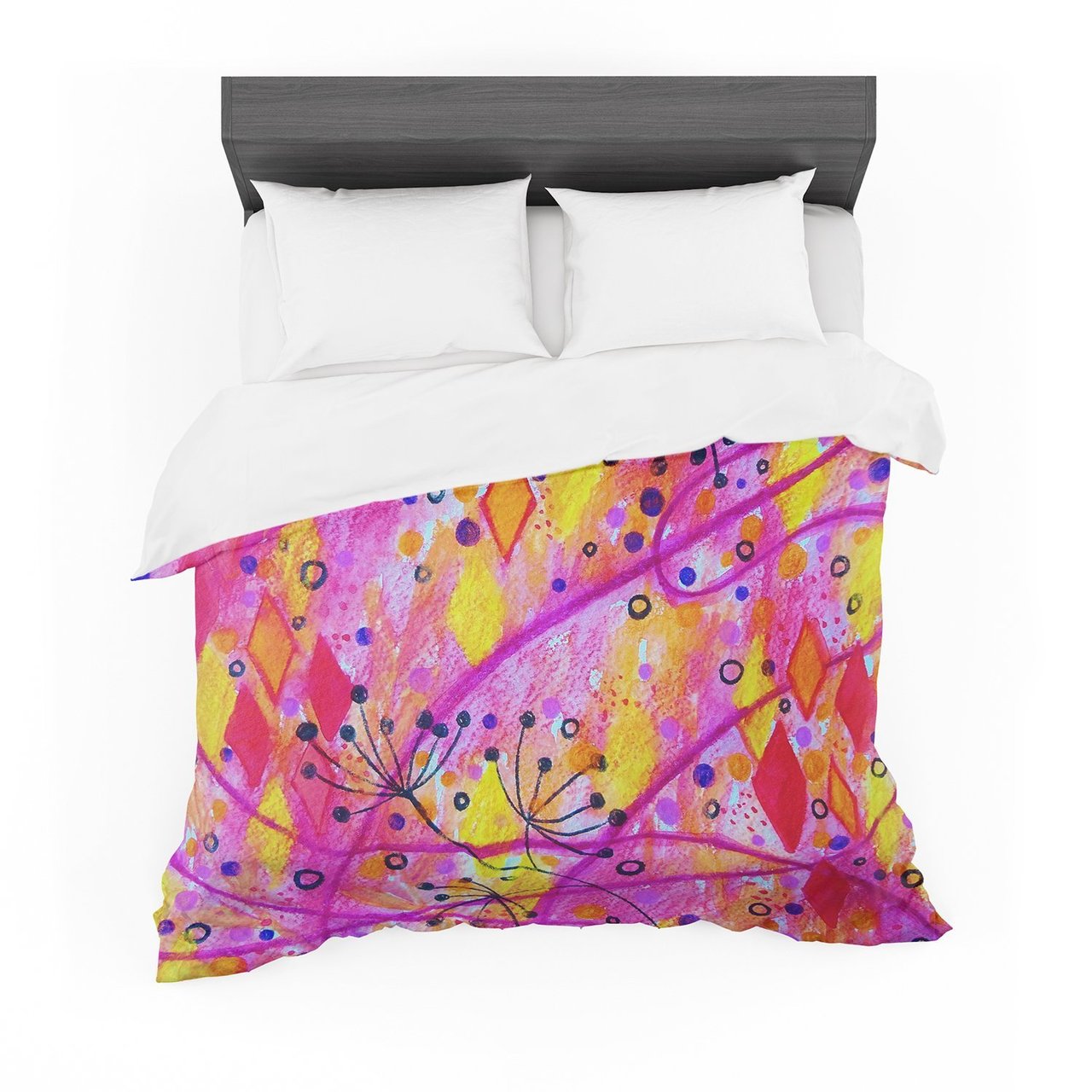 Ebi Emporium ‘Into the Fall 2’ Pink Yellow Featherweight3D Customized Duvet Cover Bedding Sets