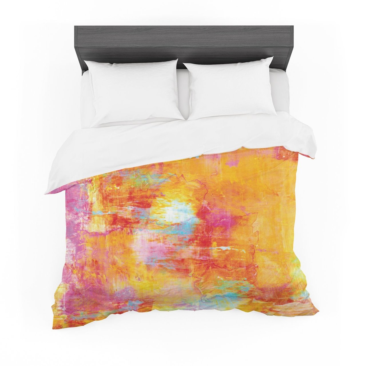 Ebi Emporium ‘Off The Grid’ Orange Rainbow Featherweight3D Customized Duvet Cover Bedding Sets