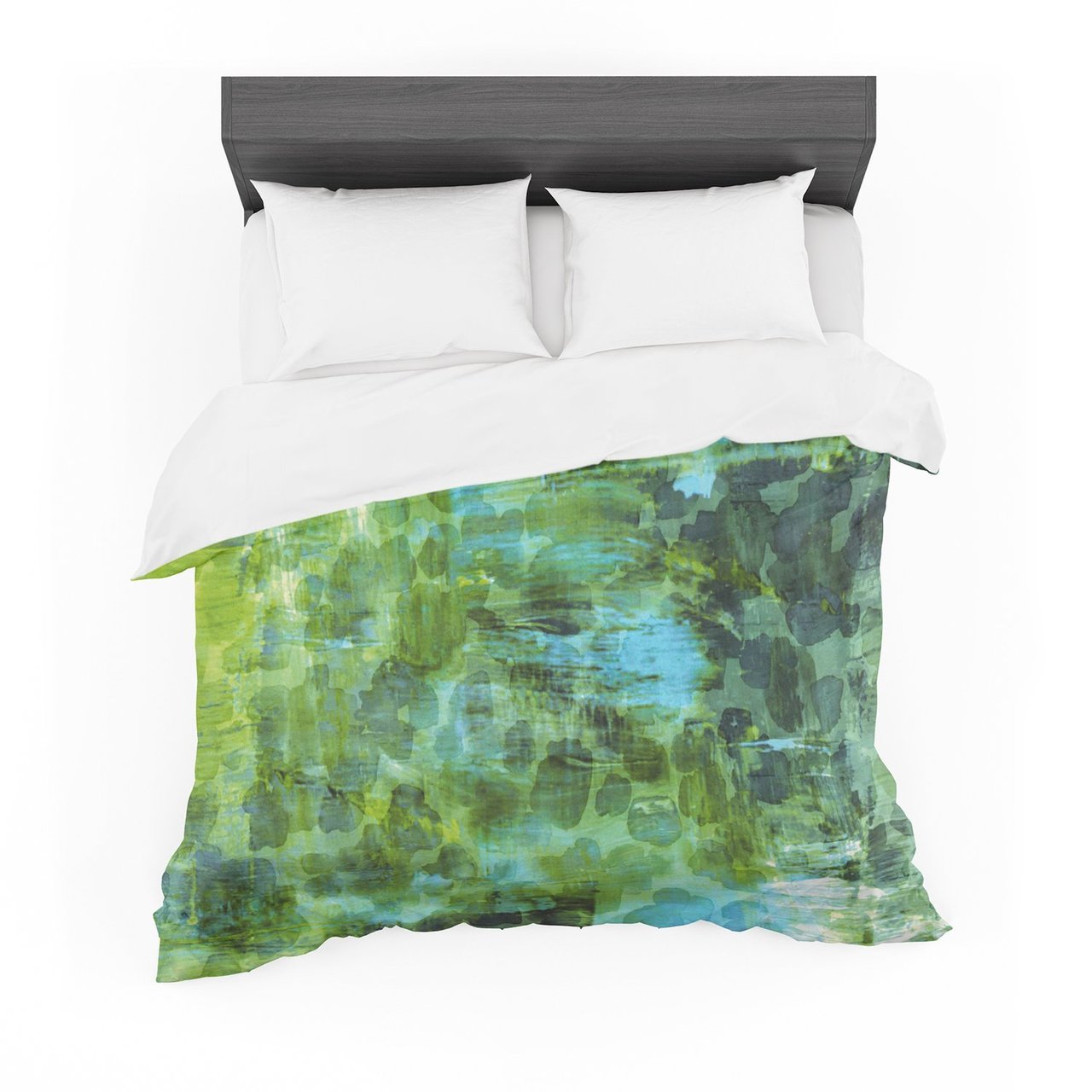 Ebi Emporium ‘Pastel Jungle II’ Green Blue Featherweight3D Customized Duvet Cover Bedding Sets