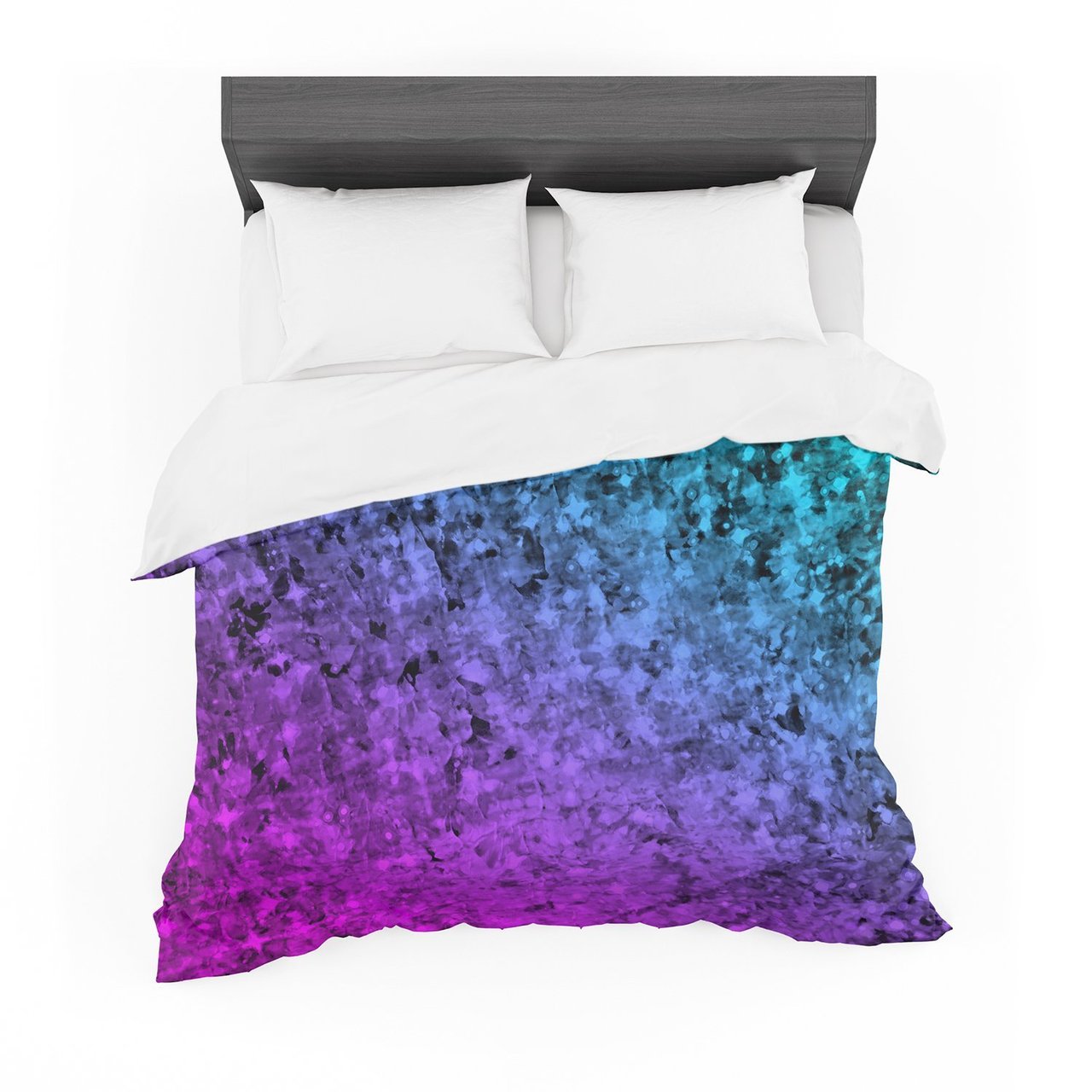 Ebi Emporium ‘Romance Me at Midnight’ Teal Blue Featherweight3D Customized Duvet Cover Bedding Sets