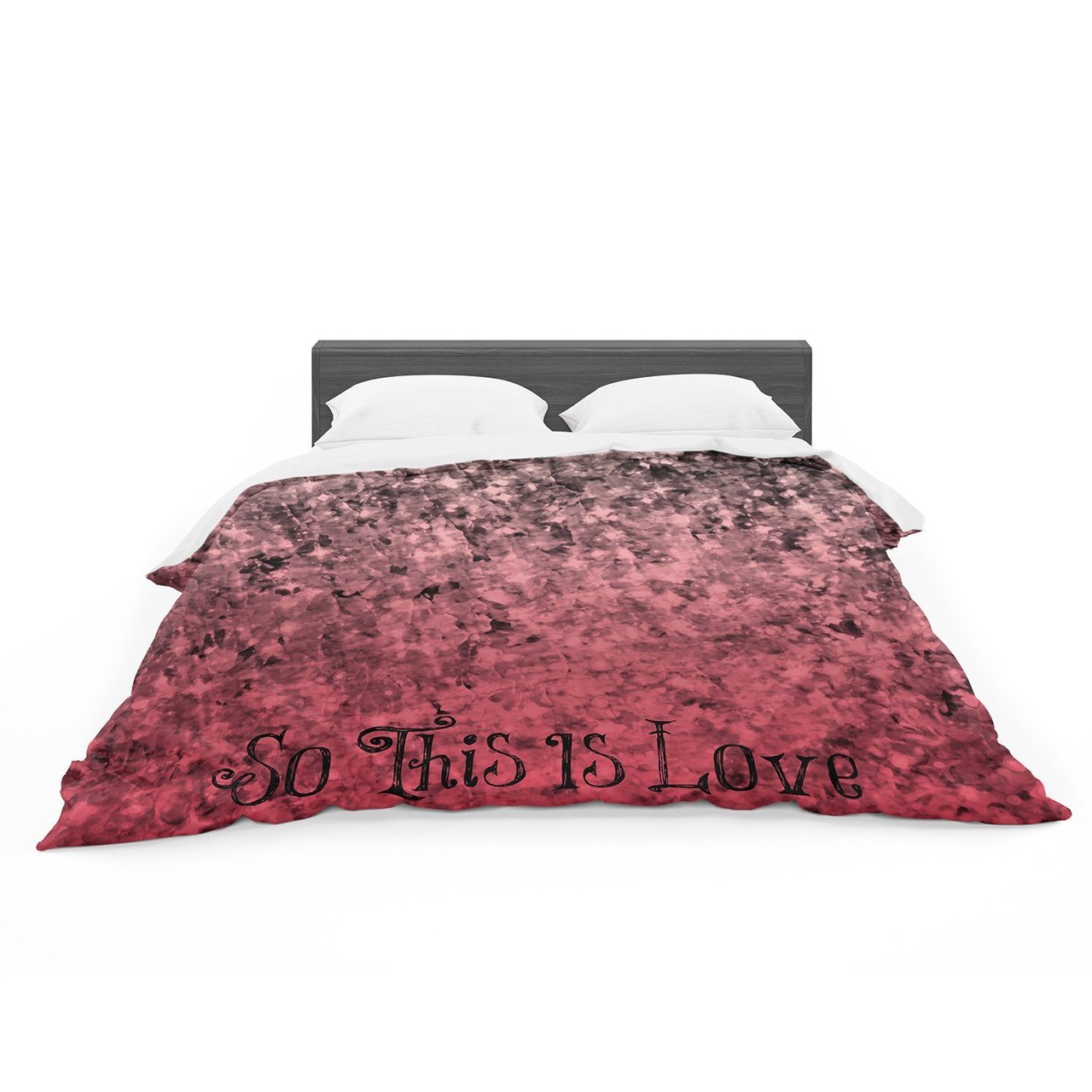 Ebi Emporium ‘So This Is Love’ Pink Glitter Featherweight3D Customized Duvet Cover Bedding Sets