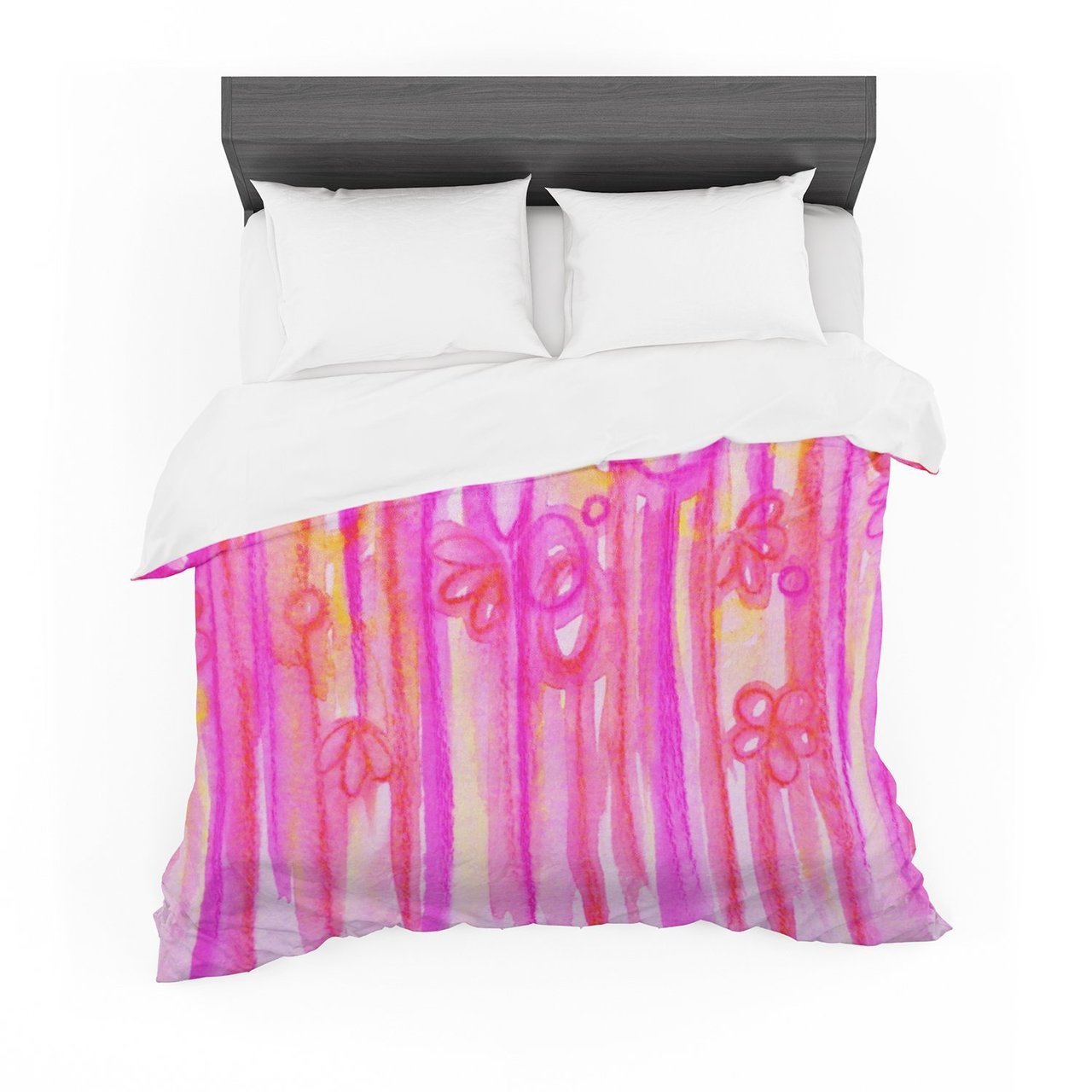 Ebi Emporium ‘Springensations’ Pink Magenta Featherweight3D Customized Duvet Cover Bedding Sets