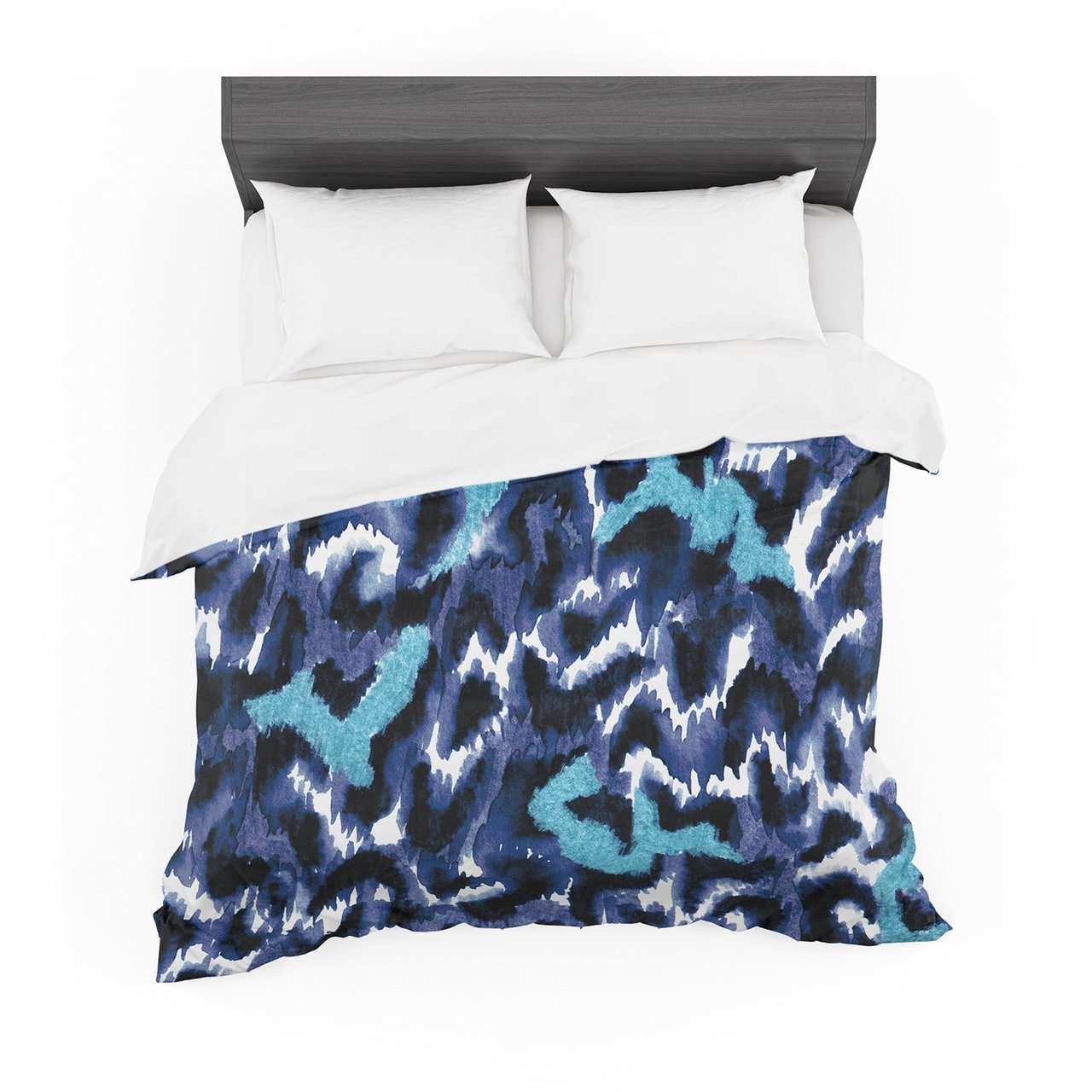 Ebi Emporium ‘Wild at Heart Blue’ Aqua Featherweight3D Customized Duvet Cover Bedding Sets
