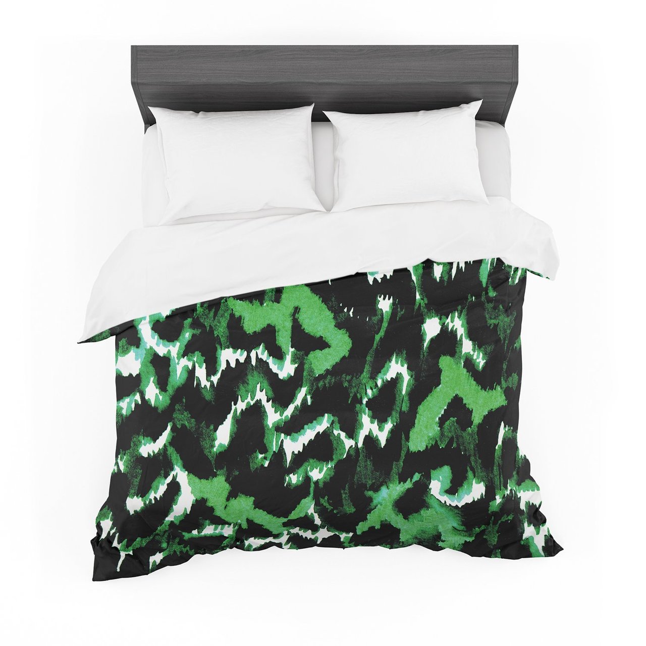 Ebi Emporium ‘Wild at Heart Green’ Emerald Featherweight3D Customized Duvet Cover Bedding Sets