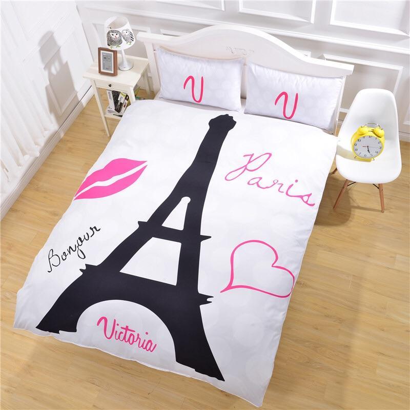 Eiffel Tower 3D Customized Duvet Cover Bedding Sets