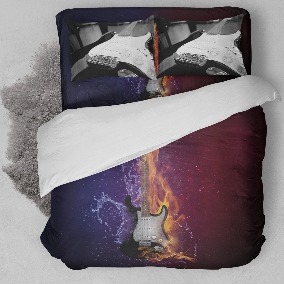 Electric Guitar Artwork Bedding Set
