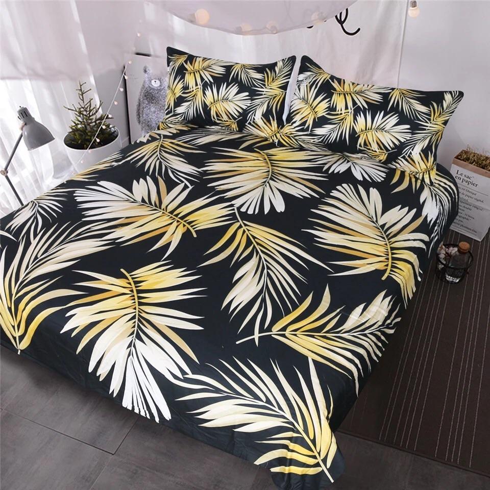 Elegant Tropical Palm Tree Bedding Set