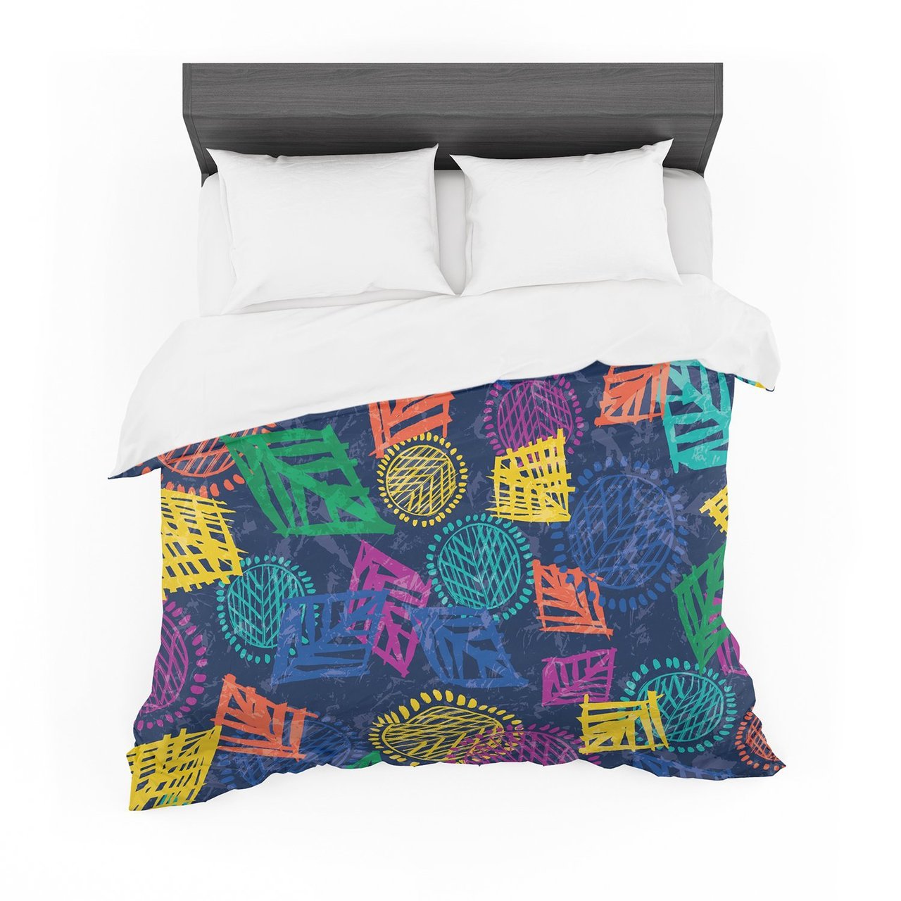 Emine Ortega ‘African Beat Blue’ Featherweight3D Customized Duvet Cover Bedding Sets