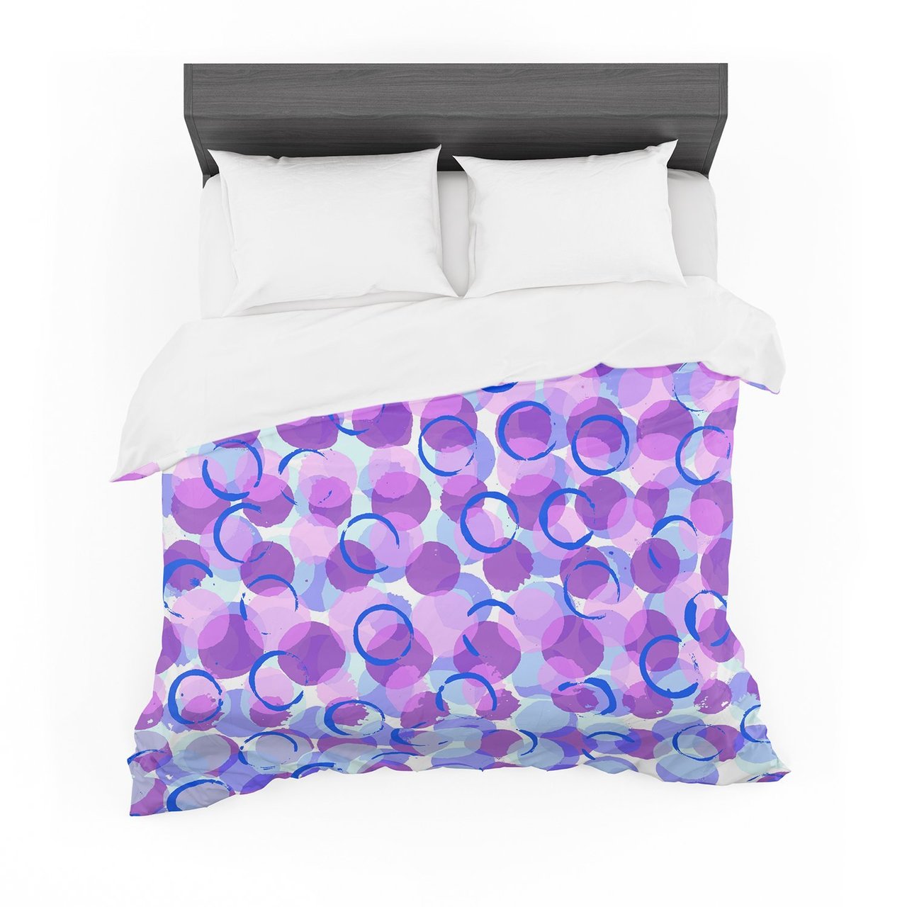 Emine Ortega ‘Dotty’ Purple Blue Featherweight3D Customized Duvet Cover Bedding Sets