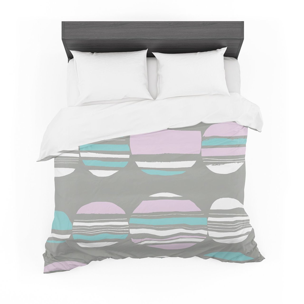 Emine Ortega ‘Retro Circles Pastel’ Featherweight3D Customized Duvet Cover Bedding Sets