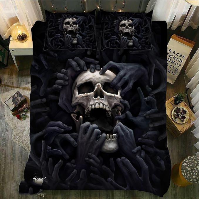Evil Hand Skull 3D Customized Duvet Cover Bedding Sets