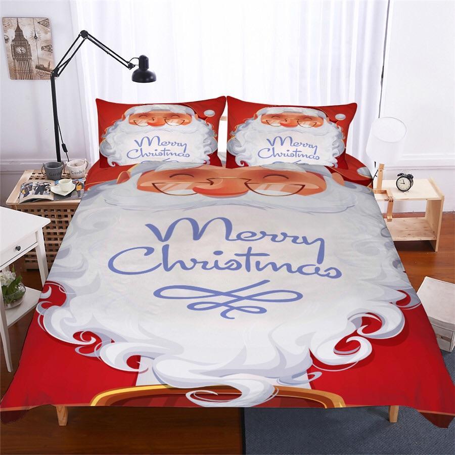Father Christmas 3D Customized Duvet Cover Bedding Sets