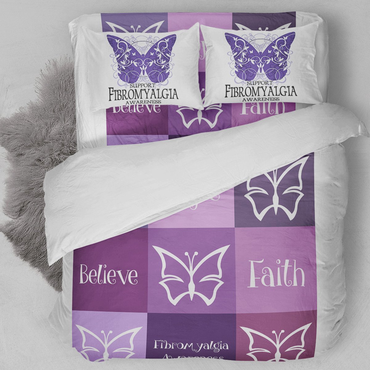 FIBROMYALGIA AWARENESS BEDDING SET
