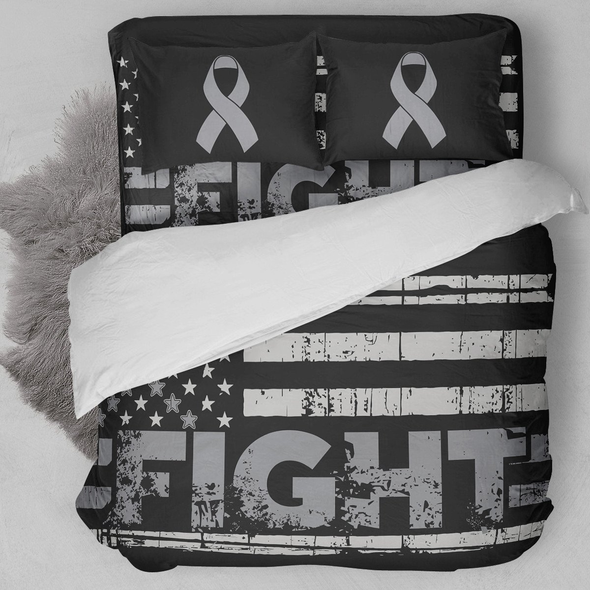 Fight Brain Cancer Bedding Set
