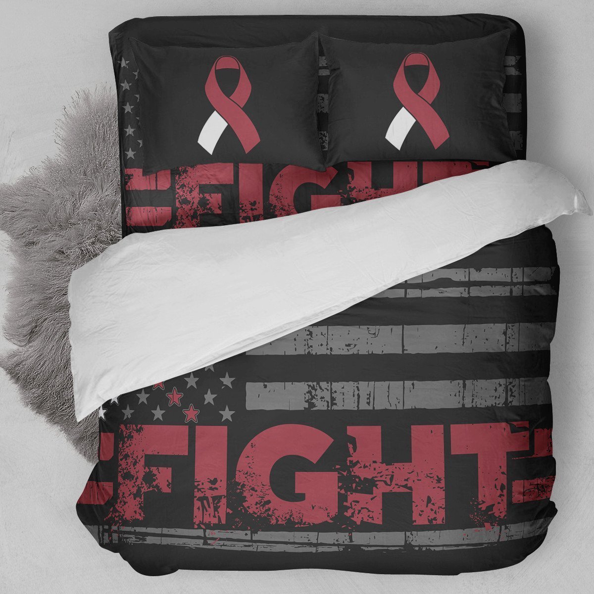 Fight Head-Neck Cancer Bedding Set
