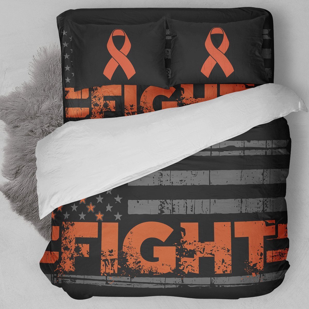 Fight Leukemia Cancer Bedding Set