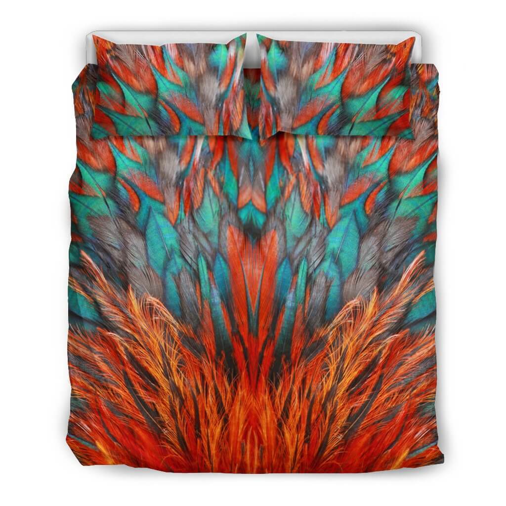 Flame feathers bedding set