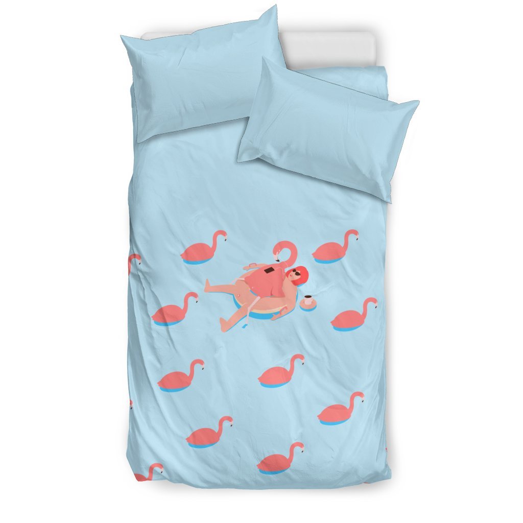 Flamingo 3D Customized Duvet Cover Bedding Sets