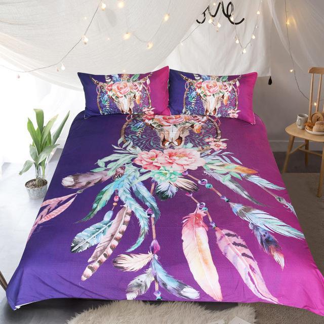 Floral Dream Catcher 3D Customized Duvet Cover Bedding Sets