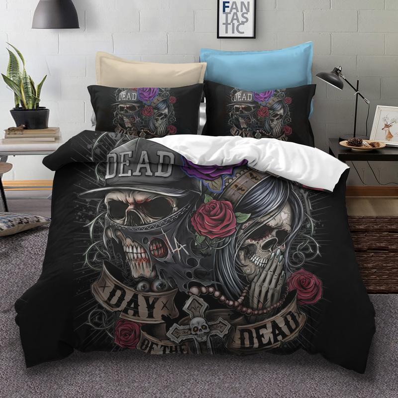 Flowerugarkull3D Customized Duvet Cover Bedding Sets