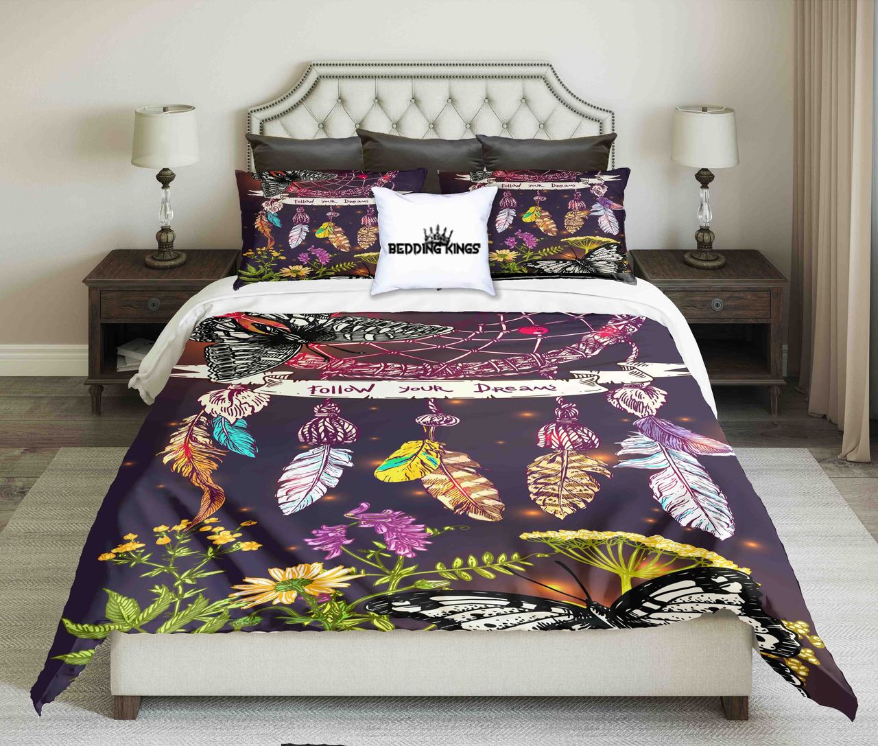Follow Your Dreams Bohemian | kings3D Customized Duvet Cover Bedding Sets
