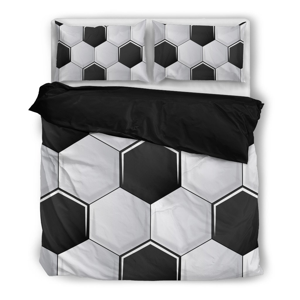 Football Black 3D Customized Duvet Cover Bedding Sets