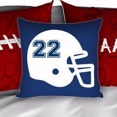 Football Player Bedding, Personalized Bedding, Football Bedding, Red, White and Blue