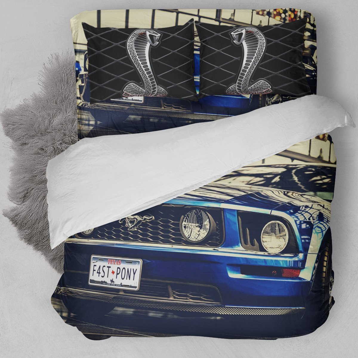 FORD MUSTANG COBRA SUPER SPORT CAR BEDDING SET