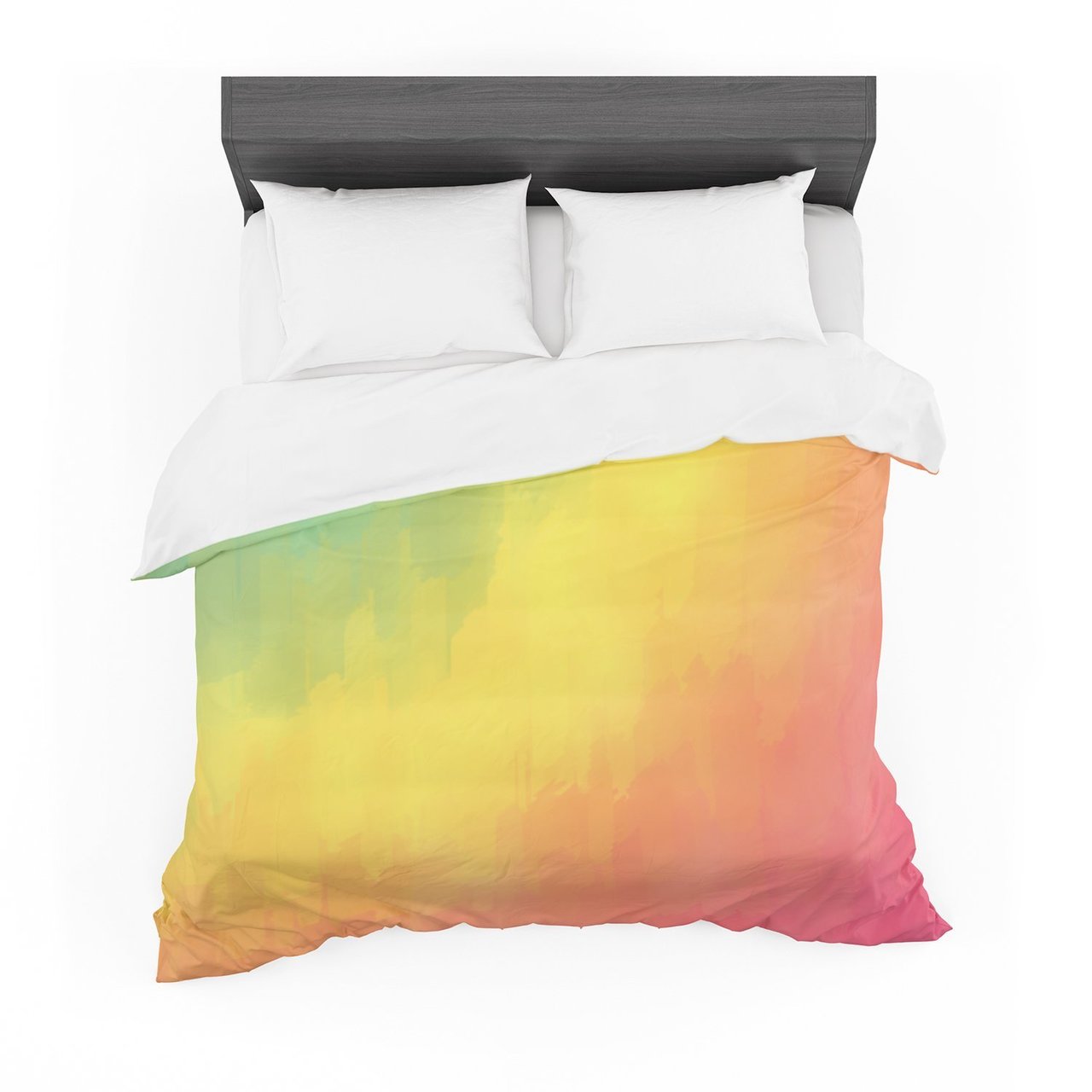 Fotios Pavlopoulos ‘Watercolor Layers’ Rainbow Featherweight3D Customized Duvet Cover Bedding Sets