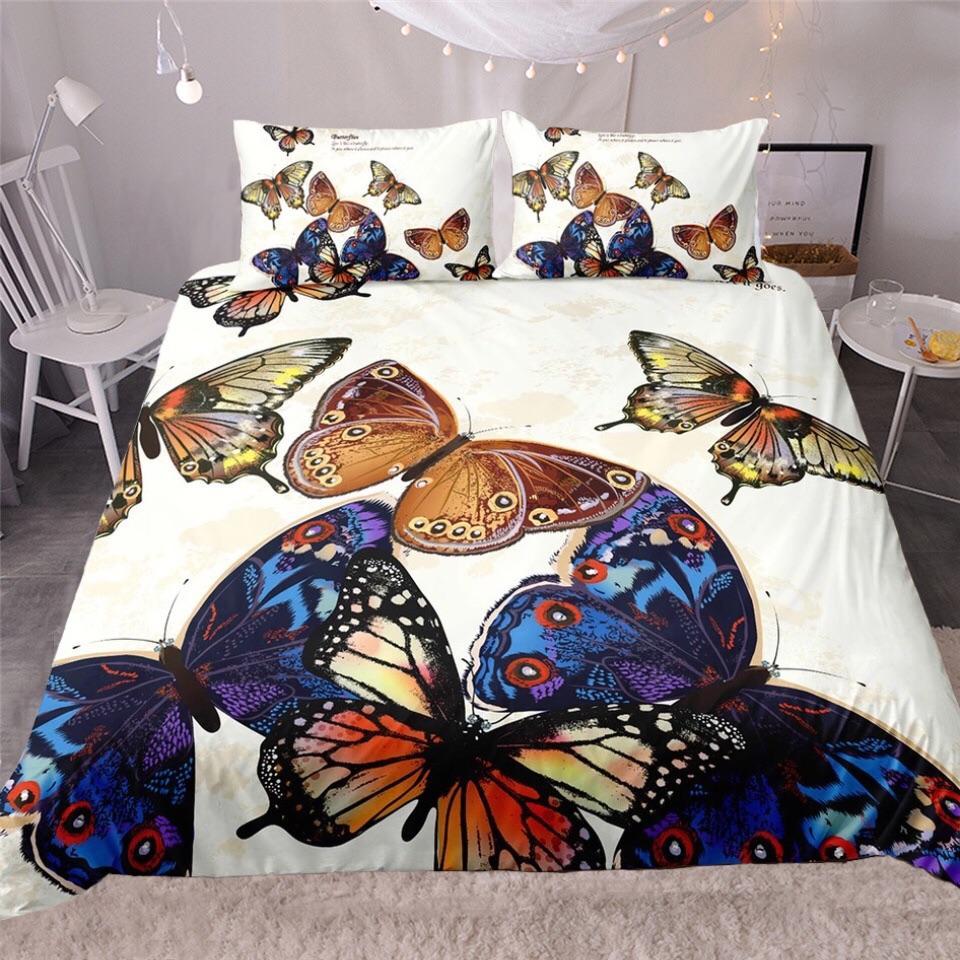 Four Kinds Of Butterflies 3D Customized Duvet Cover Bedding Sets